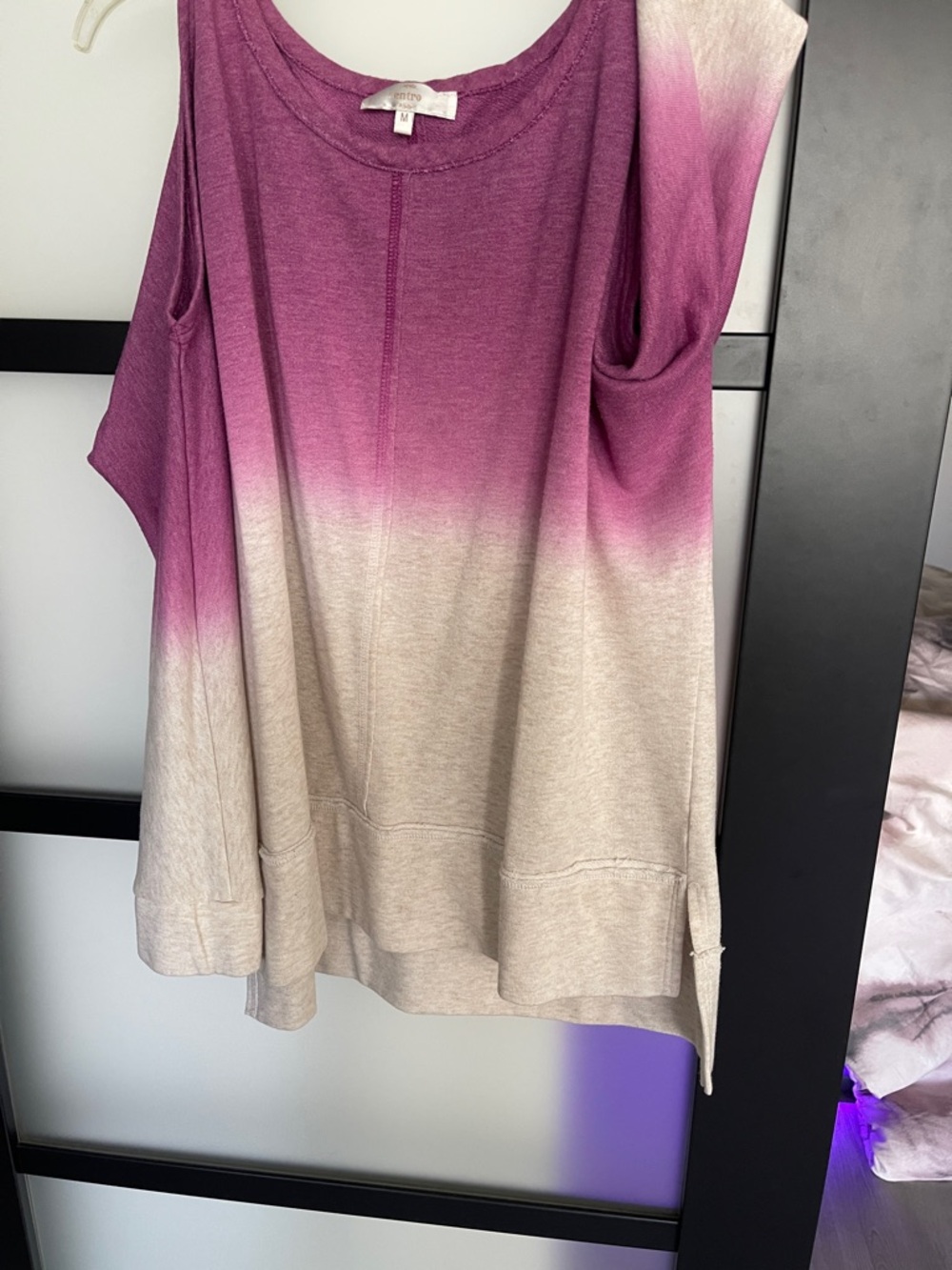 entro Ombre Crewneck Sweater in Pink and Cream oversized up to xxl - Picture 3 of 3